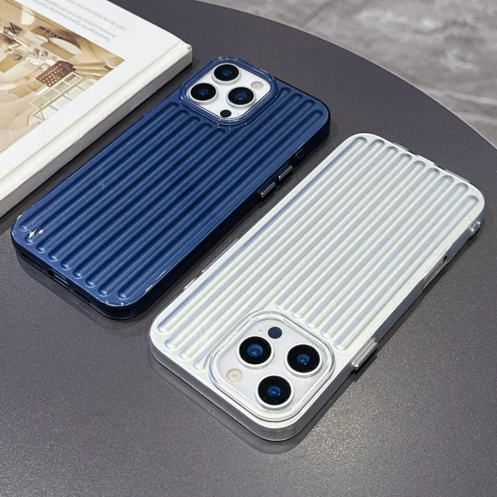 Luxury Vertical Stripe Bumper Case for iPhone 17 Air 16 16E 15 14 Pro Max Plus 13 12 11 SE4 Shockproof TPU Frosted Phone Cover 4 Luxury Vertical Stripe Bumper Case for iPhone 17 Air 16 16E 15 14 Pro Max Plus 13 12 11 SE4 Shockproof TPU Frosted Phone Cover - Image 4