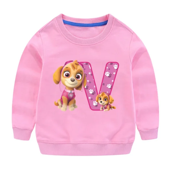 PAW Patrols Kids Anime Cute Sweatshirt Skye Girls Cartoon Casual Tops Children Round Neck Pullover Sweater Autumn Clothing Gifts - Image 25