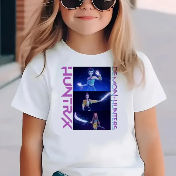 KPop Demon Hunters Kids Clothes 2025 Hot Anime T-shirt Harajuku Girls Casual Shirt Gift Fashion Movie Toddler T Shirts - Image 16