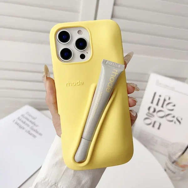 Summer Limited Edition Lemontini Lip Gloss Phone Case for IPhone 17 11 12 13 14 15 16 Pro Max Plus Lipstick Holder Back Cover - Image 4