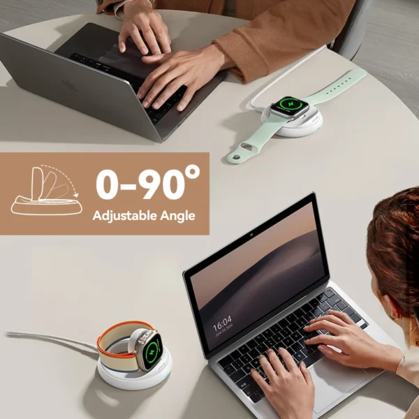 Joyroom for Apple Watch Charger Stand Portable Magnetic Charging Dock Fast Charger for iWatch Ultra/SE/Series 9 8 7 6 5 4 3 2 - Image 2