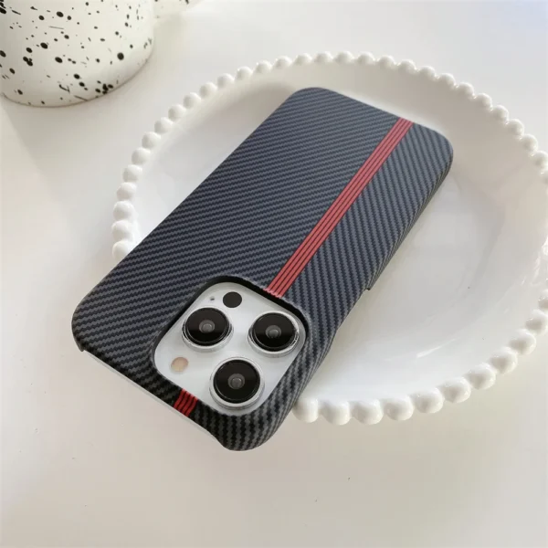 Luxury Carbon Fiber Pattern Cooling Case for iPhone 16 15 14 Plus 13 12 11 Pro Max Mini Shockproof Ultra Thin PC Shell Capa - Image 7