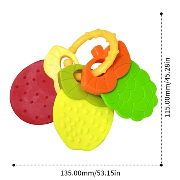 Silicone Teethers for Baby Things Newborn Chews Food Grade Teethers Training Bed Toy Baby Fruit Item Feeding Infant Rattle - Image 3