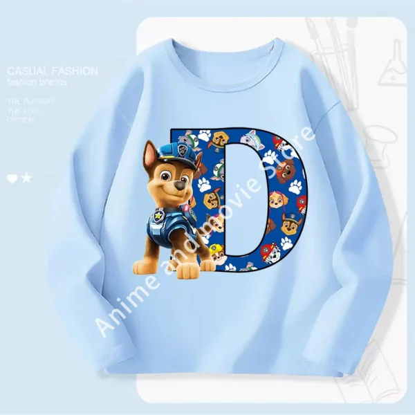 Paws Patrols Chases Child Long Sleeve Boys T-shirt Children Casual Clothing Cartoon Cute Printed Sweatshirt Anime New Kids Gifts - Image 4