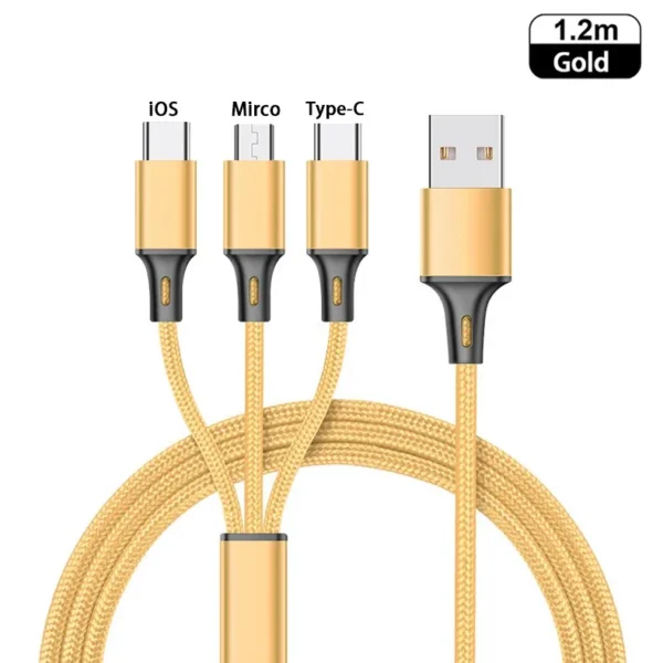3 in 1 SuperCharging Cable Type-C Phone Fast Charger Cord Micro USB Data Wire For iPhone 14 13 12 Pro Samsung Xiaomi Huawei - Image 8
