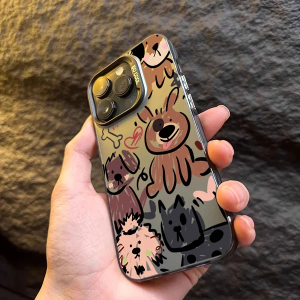 Colorful Silvery Graffiti Dog Phone Case for Xiaomi Redmi Note 13 Pro Plus 5G 12S 11S 10S 10 11 12 Redmi 12C 13C 12 4G Cover - Image 3