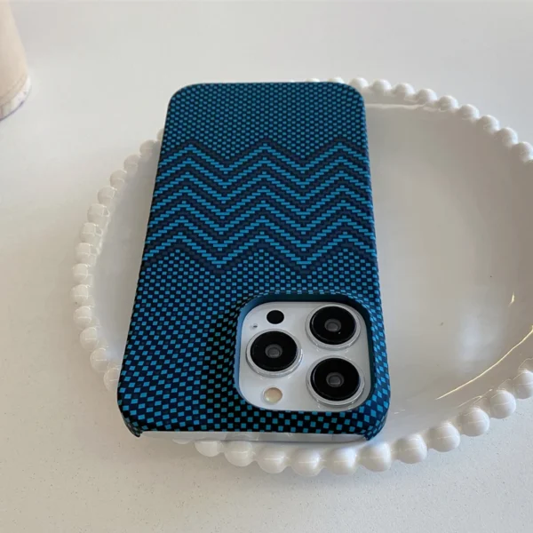 Business Carbon Fiber Pattern Case for iPhone 16 15 14 Plus 13 12 11 Pro Max Shockproof Hard Plastic Retro Frameless Armor Cover - Image 12