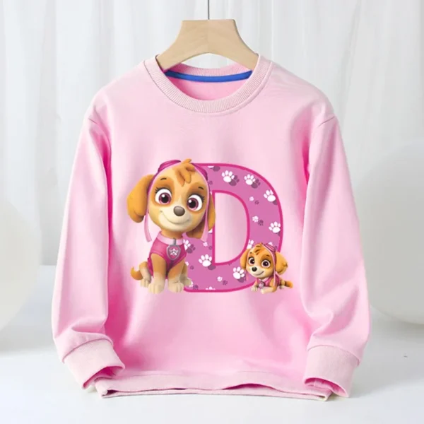 PAW Patrols Kids Anime Cute Sweatshirt Skye Girls Cartoon Casual Tops Children Round Neck Pullover Sweater Autumn Clothing Gifts - Image 5