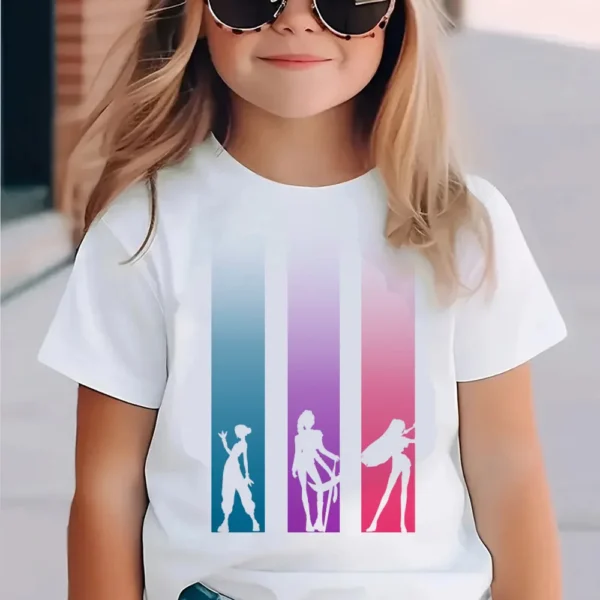 KPop Demon Hunters Kids Clothes 2025 Hot Anime T-shirt Harajuku Girls Casual Shirt Gift Fashion Movie Toddler T Shirts - Image 15
