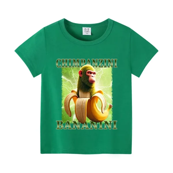 Italian Brainrot Themed Boys Girl T-shirt Popular Meme Animal Children Clothing Tralalero Tralala Summer Short Sleeve Cotton Tee - Image 12