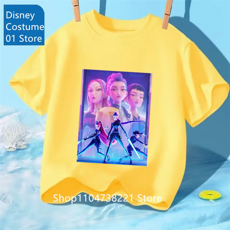 Saja Boys Tshirt Anime Kpop Demon Hunters Kids T-shirts Children's Clothing 2025 New Summer Casual Boys Girls Short Sleeve Tops 5 Saja Boys Tshirt Anime Kpop Demon Hunters Kids T-shirts Children's Clothing 2025 New Summer Casual Boys Girls Short Sleeve Tops - Image 5