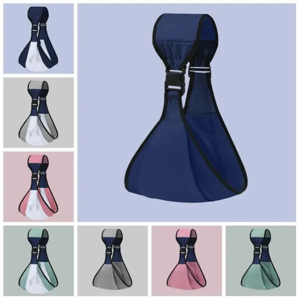 Newborn Front Holding Baby Wrap Carrier Cotton Mesh Infant Backpacks Horizontal Holding Type Infant Kangaroo Bag - Image 5