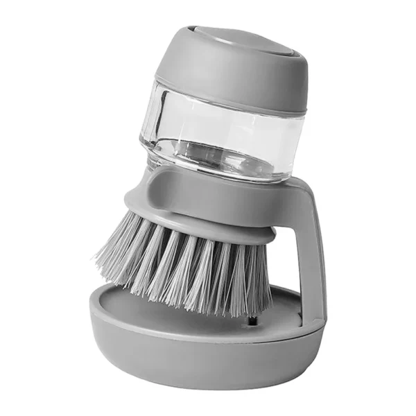 Kitchen Scrub Brush Multifunctional Press Cleaning Brush with Soap Dispenser Dish Scrubber Washing Up Brush for Sink Pots Pans - Image 7