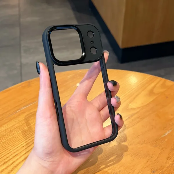Transparent Rugged Defender Phone Case For iPhone 17 Air 16 15 14 13 12 Pro Max Mini 11 Luxury Hard Acrylic Metal Camera Cover - Image 8