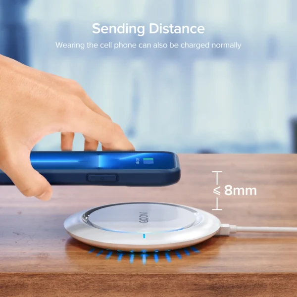 QOOVI 15W Fast Wireless Charger For Samsung Galaxy S22 S21 Note 10 9 8 USB Qi Charging Pad For iPhone 14 13 Pro Max Xs Xr X 8 - Image 4