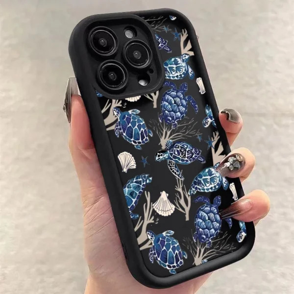 Turtle Colorful Painting Phone Case for Samsung S25 S23 S22 Ultra S24 FE Galaxy A16 A54 A15 A33 A35 A53 A55 A32 A52 Soft Cover - Image 5