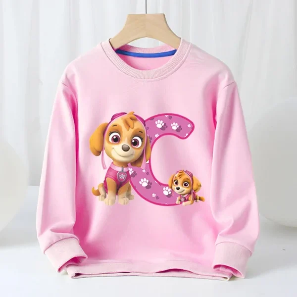 PAW Patrols Kids Anime Cute Sweatshirt Skye Girls Cartoon Casual Tops Children Round Neck Pullover Sweater Autumn Clothing Gifts - Image 4