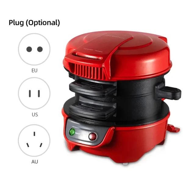 Portable Burger Sandwich Omelette Toaster Maker Breakfast Sandwich Hamburger Maker with Egg Cooker Ring Non Stick for Pancakes - Image 4