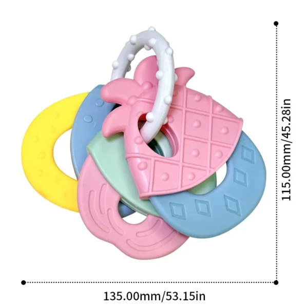 Silicone Teethers for Baby Things Newborn Chews Food Grade Teethers Training Bed Toy Baby Fruit Item Feeding Infant Rattle - Image 6