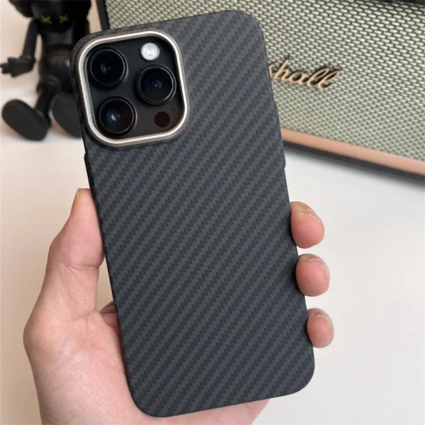 Luxury Magnetic Carbon Fiber Pattern for Magsafe Case for iPhone 16 15 14 Plus 13 12 11 Pro Max Shockproof PC Armor Hard Cover - Image 3