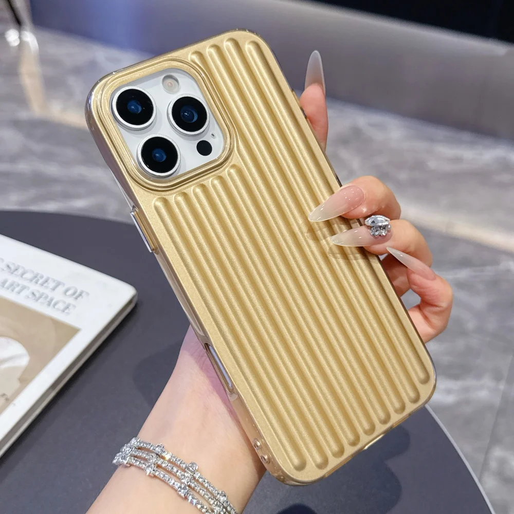 Luxury Vertical Stripe Bumper Case for iPhone 17 Air 16 16E 15 14 Pro Max Plus 13 12 11 SE4 Shockproof TPU Frosted Phone Cover 7 Luxury Vertical Stripe Bumper Case for iPhone 17 Air 16 16E 15 14 Pro Max Plus 13 12 11 SE4 Shockproof TPU Frosted Phone Cover - Image 7