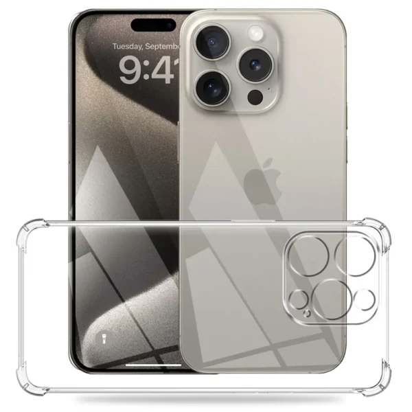 For iPhone 16 Pro Case Silicone Soft Clear Shockproof Airbag TPU Cover For iPhone 16 Plus Phone Case For iPhone 16 Pro Max Funda - Image 3