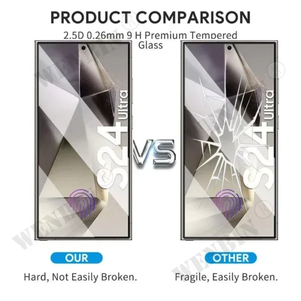 3 Pcs Tempered Glass For Samsung S25 S24 Ultra Plus S23 Ultra Plus FE A26 A36 A15 A16 A56 Screen Protector Full Protective Glass - Image 3