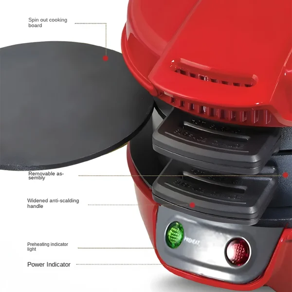 Portable Burger Sandwich Omelette Toaster Maker Breakfast Sandwich Hamburger Maker with Egg Cooker Ring Non Stick for Pancakes - Image 5