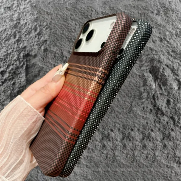 for Magsafe Carbon Fibre Case for iPhone 17 Air 16 15 14 Plus 13 12 Pro Max 17Pro Wireless Charge Skin Glossy Matte Armor Cover - Image 4