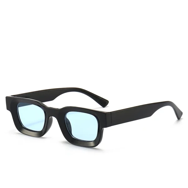 Small Sunglasses Rectangle Thick Frame Square Sun Glasses Men's Black Blue Ladies Sun Shades Uv400 Unisex Eyewears - Image 4