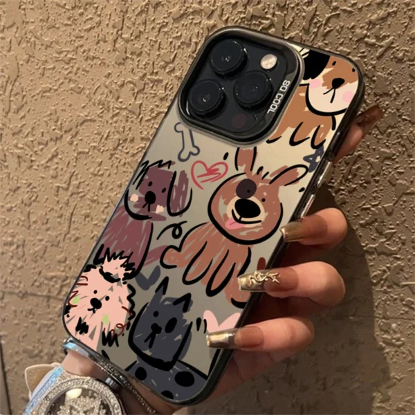 Colorful Silvery Graffiti Dog Phone Case for Xiaomi Redmi Note 13 Pro Plus 5G 12S 11S 10S 10 11 12 Redmi 12C 13C 12 4G Cover - Image 2