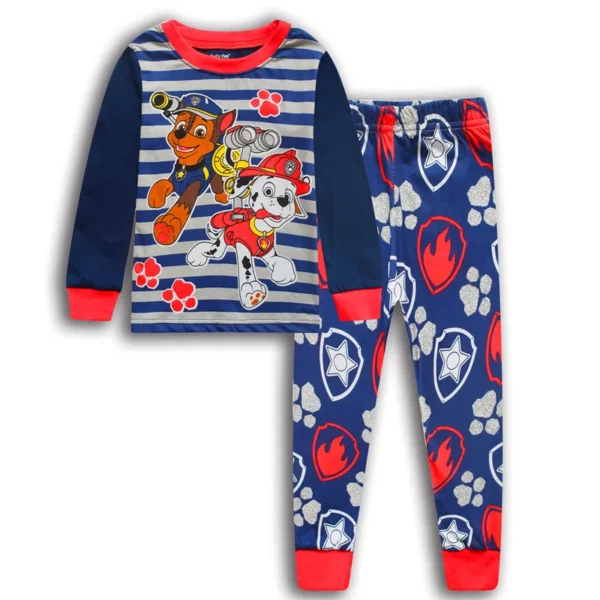 PAW Patrol  Spring Autumn Long Sleeve Baby Boys Clothing Sets Children's Pajamas Girls Cartoon Sleepwear Set Home Clothes 2pcs - Image 2