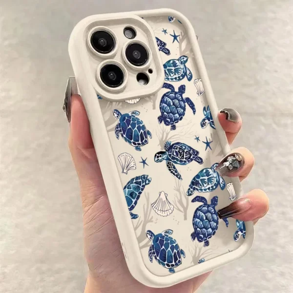 Turtle Colorful Painting Phone Case for Samsung S25 S23 S22 Ultra S24 FE Galaxy A16 A54 A15 A33 A35 A53 A55 A32 A52 Soft Cover - Image 2