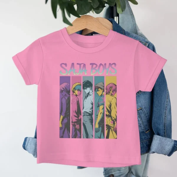 Cute Cartoon Saja Boys T-shirts Kpop Demon Hunters T Shirt Kids Boy Girl Summer Short Sleeve Round Neck Tops Children's Clothing - Image 4