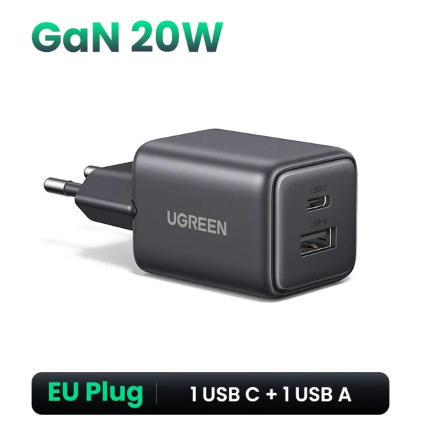 【EU Plug】UGREEN 45W/30W/25W/20W GaN Charger PD3.0 PPS QC3.0 USB C Fast Charger For iPhone 16 15 14 Pro Max Samsung S25 iPad Air - Image 8