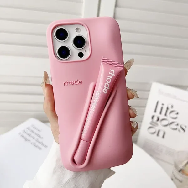 Summer Limited Edition Lemontini Lip Gloss Phone Case for IPhone 17 11 12 13 14 15 16 Pro Max Plus Lipstick Holder Back Cover - Image 6