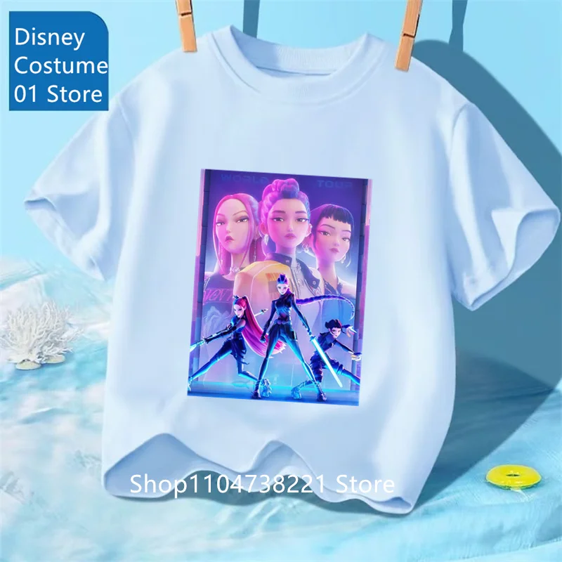 Saja Boys Tshirt Anime Kpop Demon Hunters Kids T-shirts Children's Clothing 2025 New Summer Casual Boys Girls Short Sleeve Tops 3 Saja Boys Tshirt Anime Kpop Demon Hunters Kids T-shirts Children's Clothing 2025 New Summer Casual Boys Girls Short Sleeve Tops - Image 3