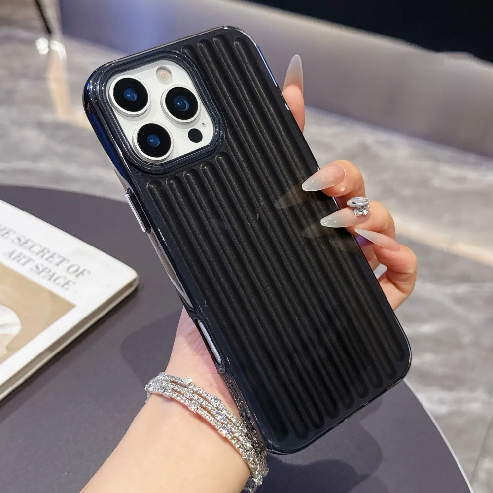 Luxury Vertical Stripe Bumper Case for iPhone 17 Air 16 16E 15 14 Pro Max Plus 13 12 11 SE4 Shockproof TPU Frosted Phone Cover 9 Luxury Vertical Stripe Bumper Case for iPhone 17 Air 16 16E 15 14 Pro Max Plus 13 12 11 SE4 Shockproof TPU Frosted Phone Cover - Image 9