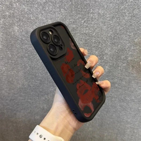 Phone Case For Xiaomi Poco F5 X5 X3 X6 Pro 5G Mi 14 13 12 12T 13T Pro 11 Lite 5G NE Sexy Girl Red Lips Matte Soft Silicone Cover - Image 3