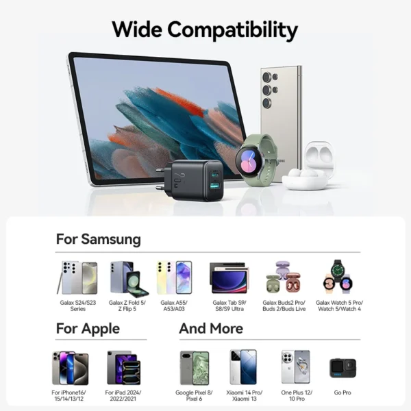JOYROOM PD 25W USB Charger Type C Fast Charging Adapter USB-A+USC-C Portable Travel Wall Charger For iphone 16 15 14 Samsung - Image 6