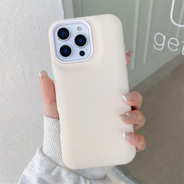 Liquid Silicone Leather Texture 2 IN 1 Soft Phone Case For iPhone 16 Plus 15 14 13 12 Pro Max 11 Plain Fashion Shockproof Cover - Image 11