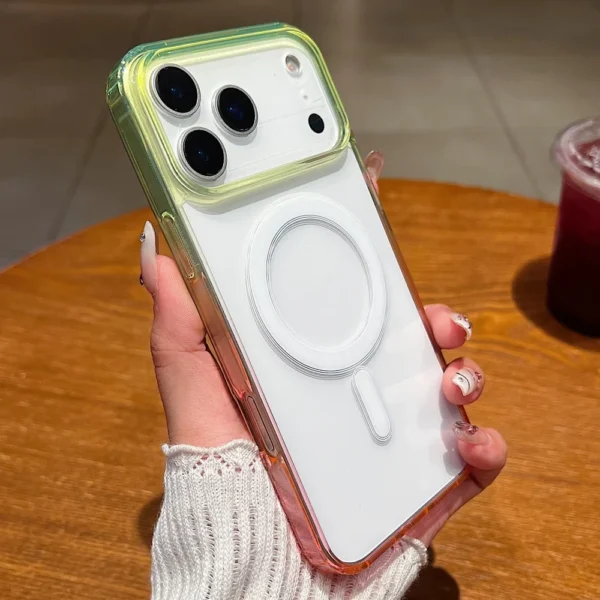 Transparent Gradient Acrylic For Magsafe Case for iPhone 17 Air 16 15 14 Pro Max Plus 13 12 Mini 11 16E SE4 17Pro Official Cover - Image 5