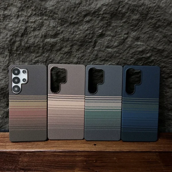 Luxury Magnetic Carbon Fiber Slim Case For Samsung Galaxy S25 S24 Ultra Plus S25Ultra Hard Matte PC Frameless for Magsafe Cover - Image 2