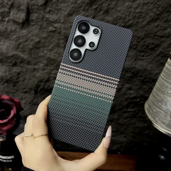 Luxury Magnetic Carbon Fiber Slim Case For Samsung Galaxy S25 S24 Ultra Plus S25Ultra Hard Matte PC Frameless for Magsafe Cover - Image 9