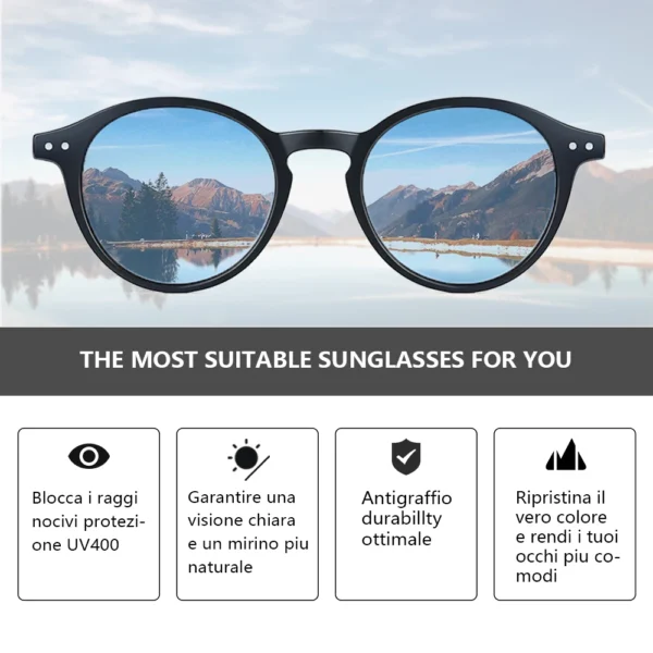ZENOTTIC Retro Polarized Sunglasses 2023 2024 Men Women Vintage Small Round Frame Sun Glasses Polarized Lens UV400 Goggles Shade - Image 4