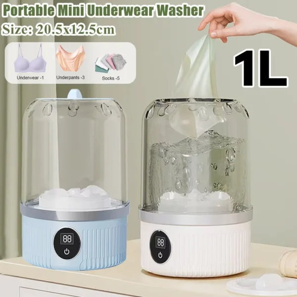 Portable Mini Washing Machine Small Laundry Washer Machine Clothes Cleaning Tool For Dormitories Travel Camping Hotel Apartment