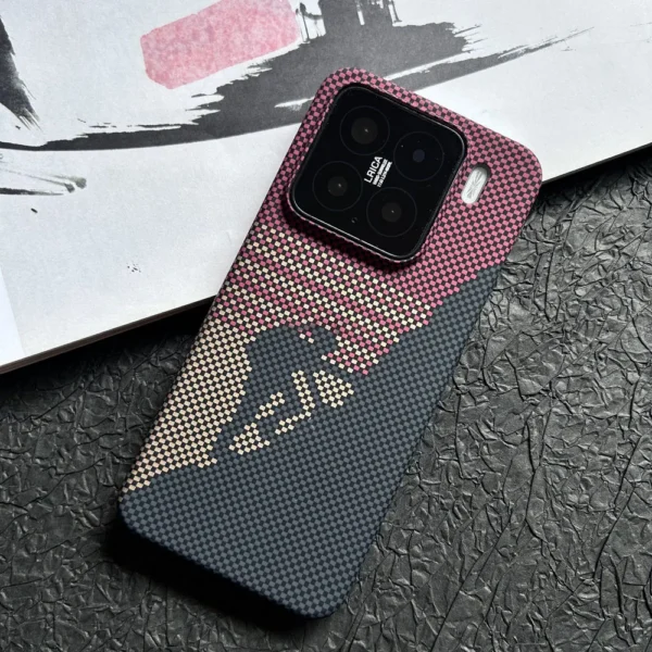 Carbon Fibre Pattern Climber Frameless Case for Xiaomi 15 15S 14 13 Pro 15Pro Ultra MI15 Ultra Thin Skin Texture Weaving Cover - Image 6