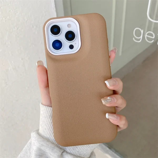 Liquid Silicone Leather Texture 2 IN 1 Soft Phone Case For iPhone 16 Plus 15 14 13 12 Pro Max 11 Plain Fashion Shockproof Cover - Image 9