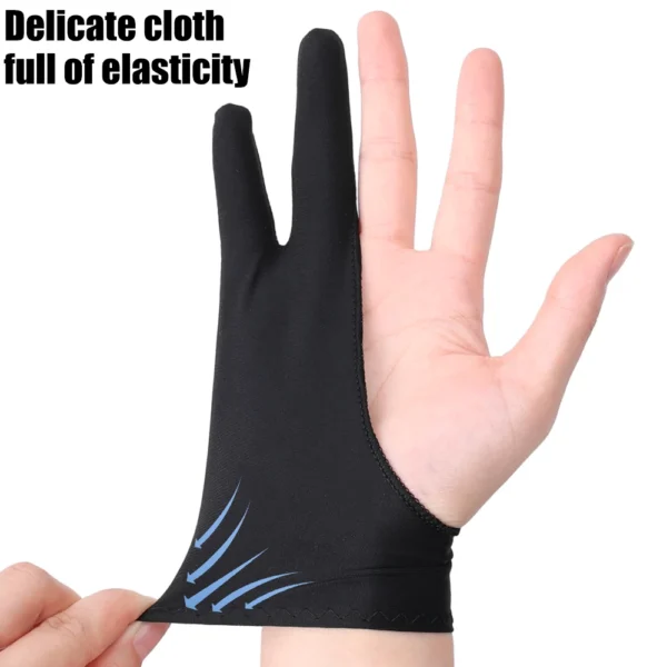 Drawing Glove Palm Rejection Two Finger Gloves for Apple IPad Capacitive Tablet Screen Artist Right/Left Hand Graphic Tablet - Image 4