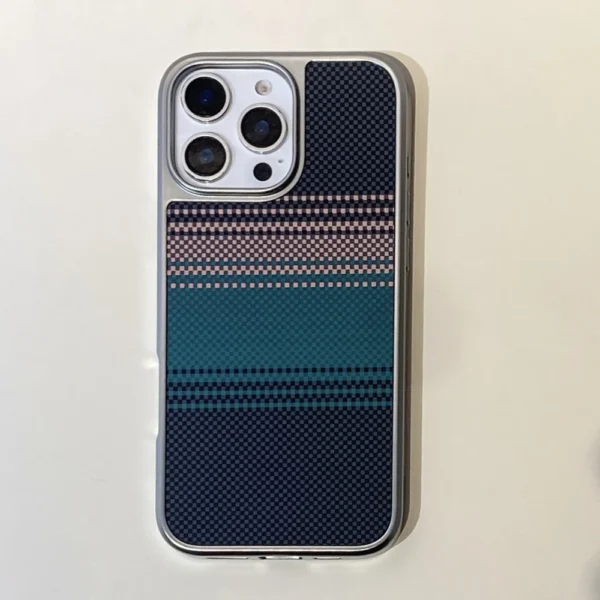 Luxury Plating Carbon Fiber Phone Case For iPhone 16 E 15 14 13 12 11 Pro Max Plus Business Electroplated Shockproof Armor Cover - Image 8